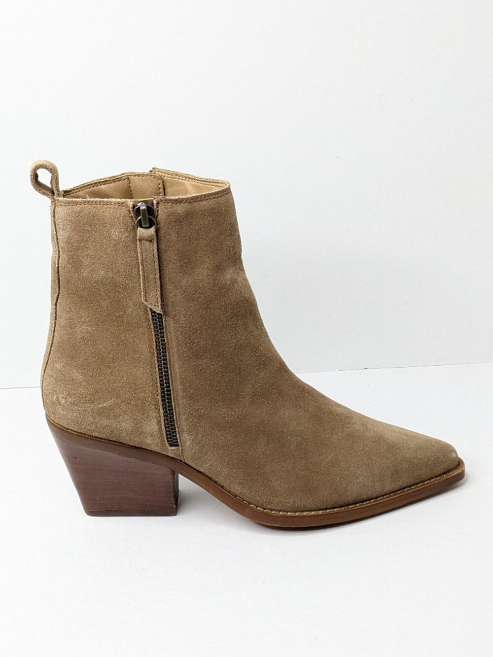 House of Harlow 1960 Western Ankle Booties Taupe Suede Womens 9 - Picture 2 of 6